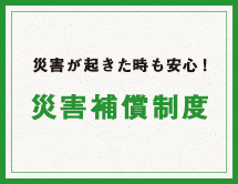 災害が起きた時も安心！災害補償制度